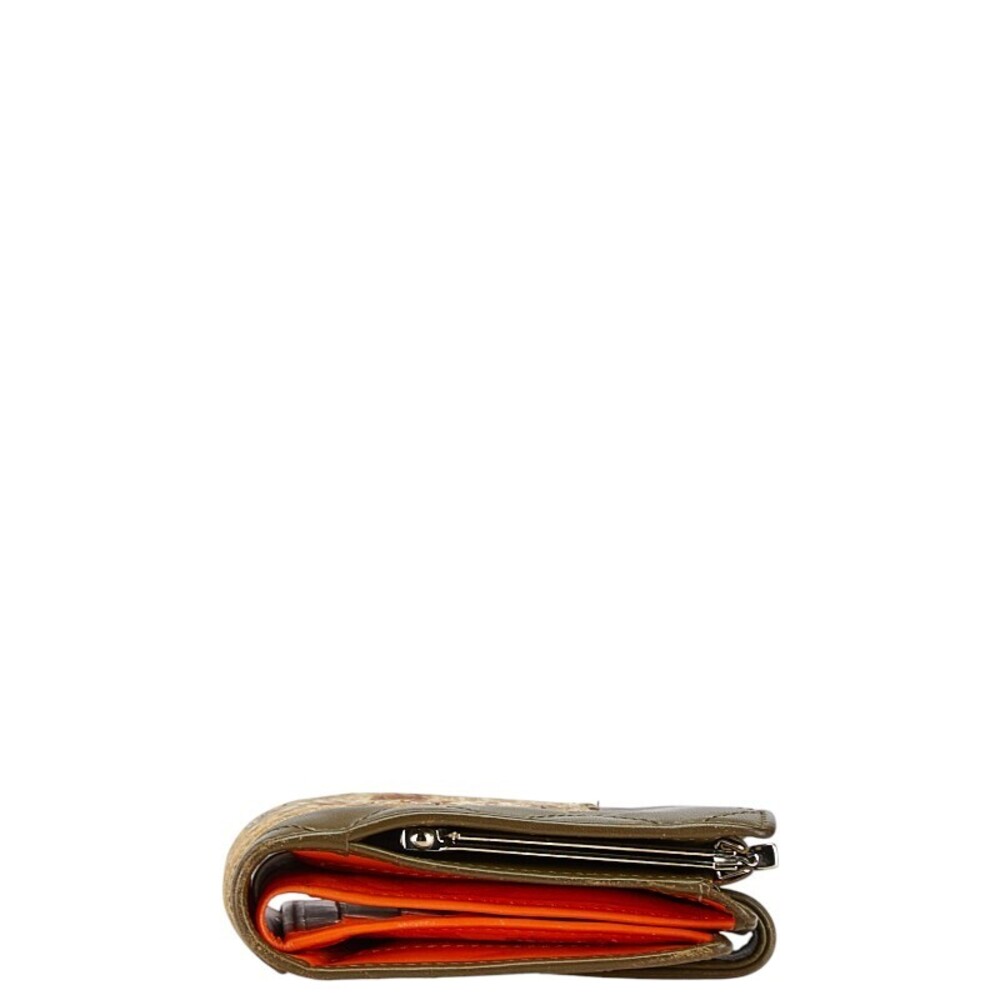 Chanel Cambon Coco Mark Python Bifold Wallet Khak… - image 3